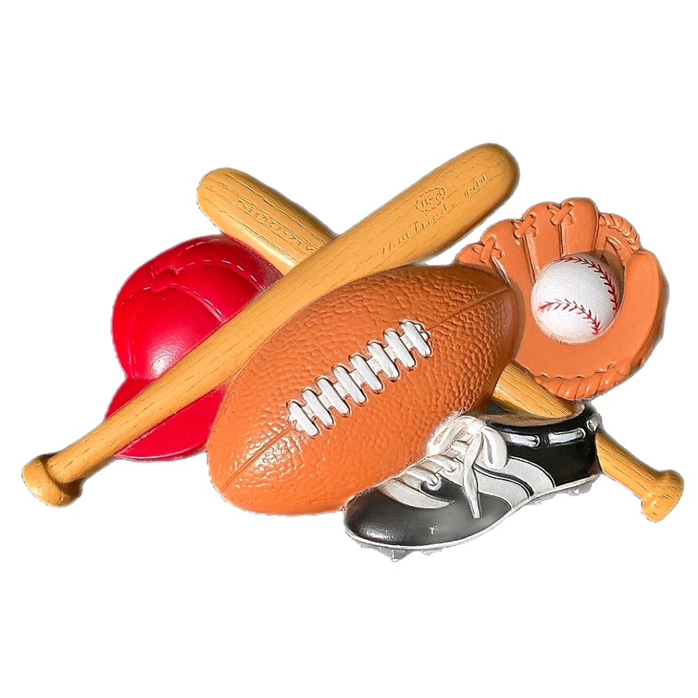 Vintage Burwood Products Sports Wall Hanging, 1992, Made In USA